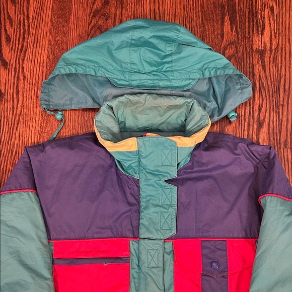 Vintage 80s Eddie Bauer Down Filled Vibrant Jacket - Picture 2 of 10